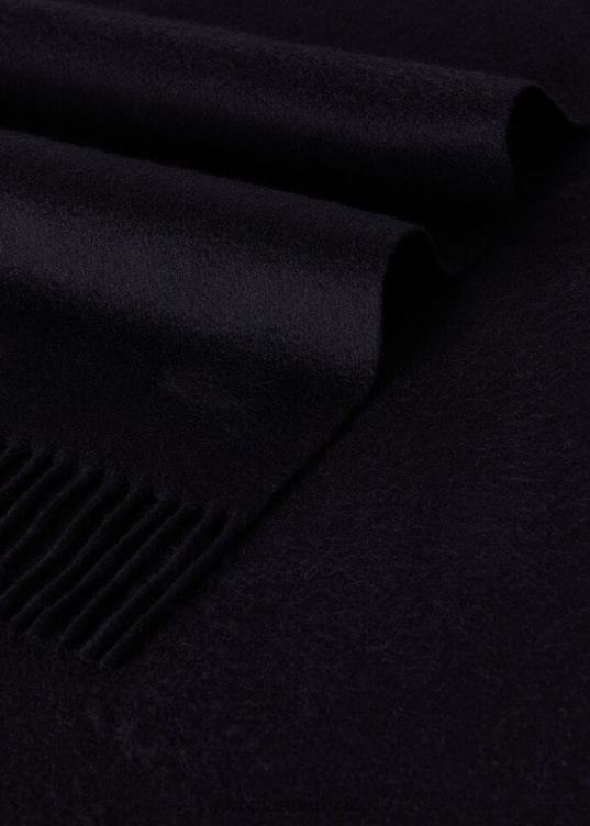 Loro Piana hombres bufanda grande unita negro (8000) 2FPNR1218