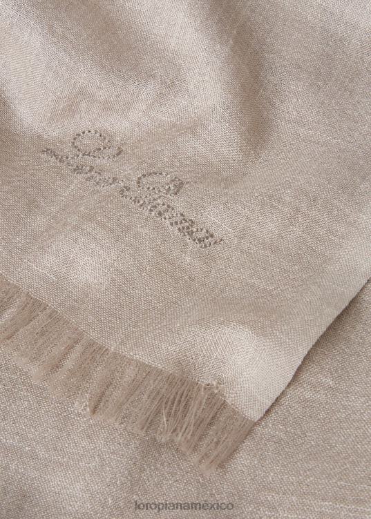 Loro Piana hombres bufanda mitoku Tortora ligera (d02o) 2FPNR1216
