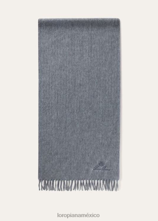 Loro Piana hombres bufanda piccola unita mezcla de franela (m004) 2FPNR1240