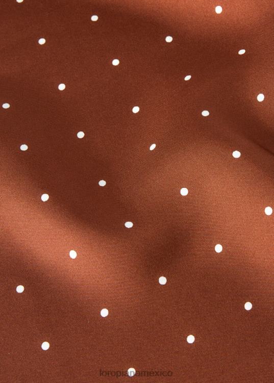 Loro Piana hombres bufanda pois cobre oscuro/blanco (t1ic) 2FPNR1219