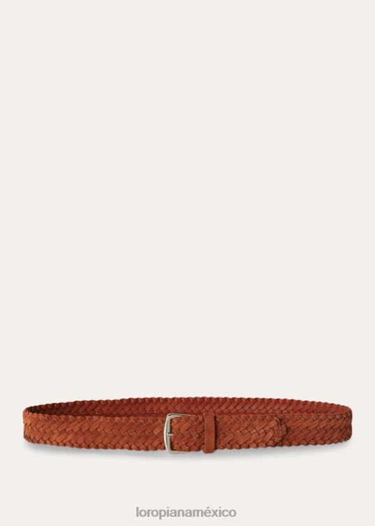 Loro Piana hombres cinturon alsavel beige clásico (d840) 2FPNR1335