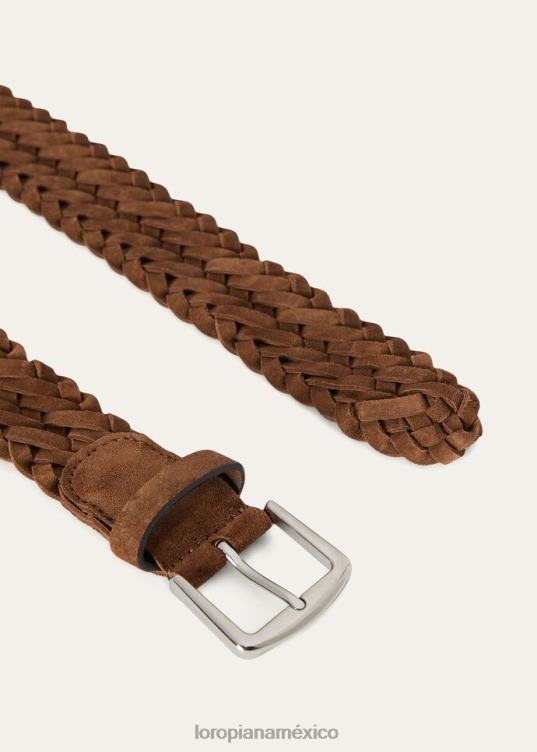 Loro Piana hombres cinturon alsavel beige clásico (d840) 2FPNR1336