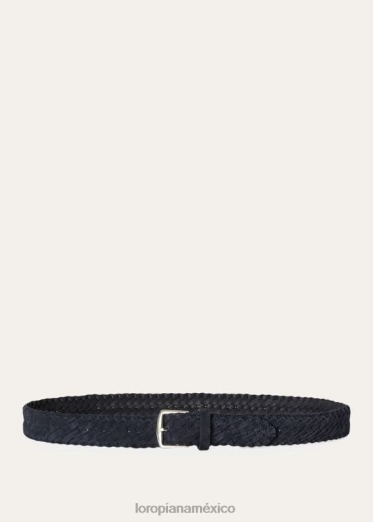 Loro Piana hombres cinturon alsavel beige clásico (d840) 2FPNR1344