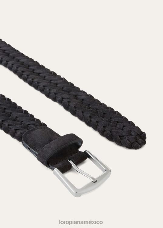 Loro Piana hombres cinturon alsavel beige clásico (d840) 2FPNR1346