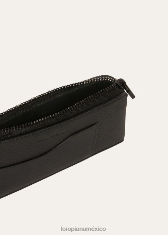 Loro Piana hombres titular de tarjeta adicional negro (8000) 2FPNR1349