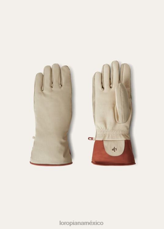 Loro Piana hombres guantes de esqui beige gótico (d0d5) 2FPNR1307