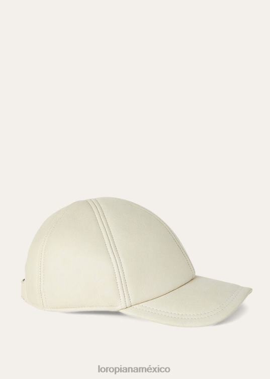 Loro Piana hombres gorra de beisbol blanco lechoso (a0bl) 2FPNR1266