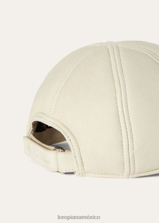 Loro Piana hombres gorra de beisbol blanco lechoso (a0bl) 2FPNR1266