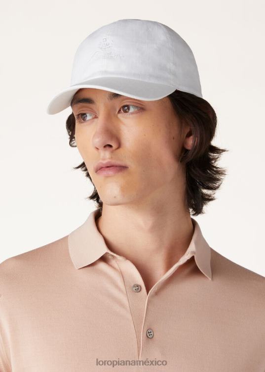 Loro Piana hombres gorra de beisbol blanco óptico (1005) 2FPNR1262
