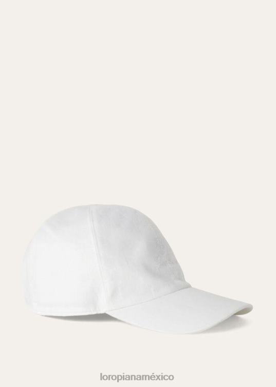 Loro Piana hombres gorra de beisbol blanco óptico (1005) 2FPNR1262