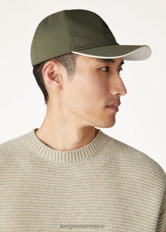 Loro Piana hombres gorra de beisbol hoja de té/marfil (b0ty) 2FPNR1263