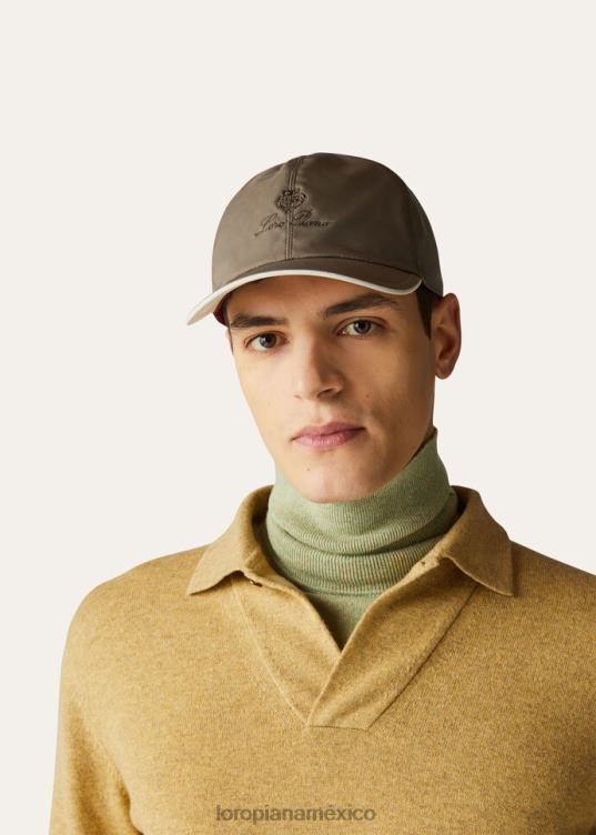 Loro Piana hombres gorra de beisbol hoja de té/marfil (b0ty) 2FPNR1273
