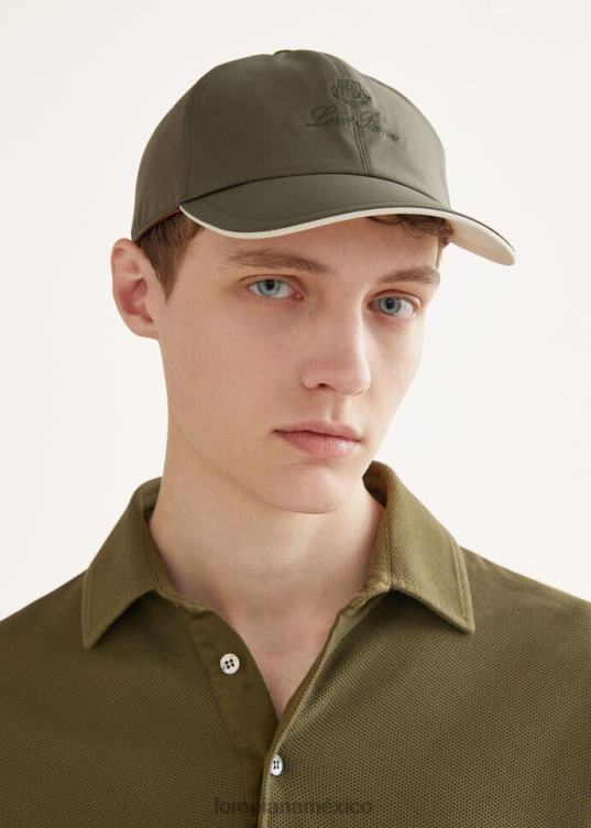 Loro Piana hombres gorra de beisbol hoja de té/marfil (b0ty) 2FPNR1292