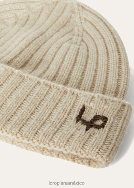 Loro Piana hombres gorro mezcla natural (a193) 2FPNR1280