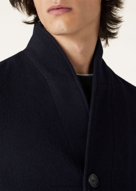 Loro Piana hombres abrigo daito azul marino (w000) 2FPNR930