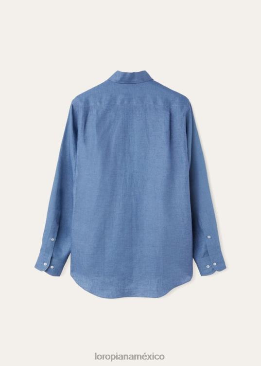 Loro Piana hombres camisa andré blanco óptico (1005) 2FPNR1047