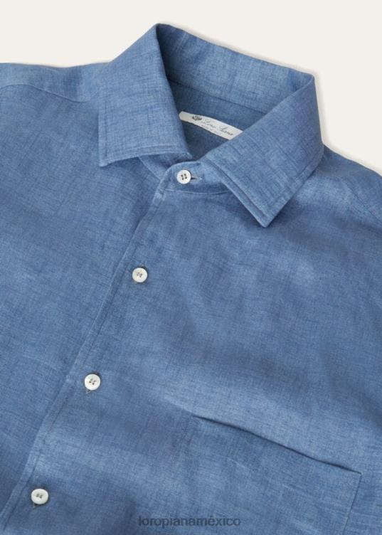 Loro Piana hombres camisa andré blanco óptico (1005) 2FPNR1047