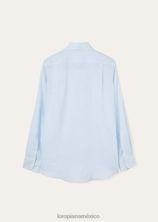 Loro Piana hombres camisa andré blanco óptico (1005) 2FPNR1049