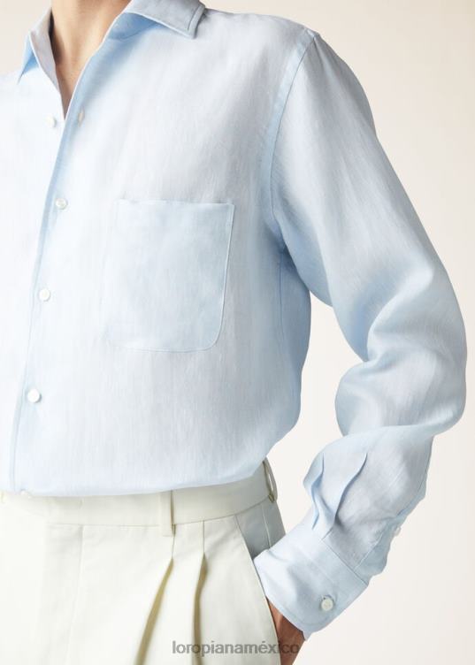 Loro Piana hombres camisa andré blanco óptico (1005) 2FPNR1049