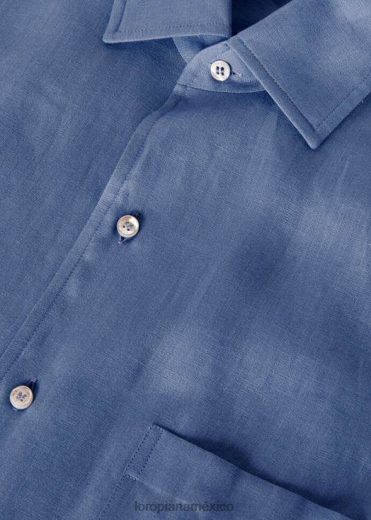 Loro Piana hombres camisa andré blanco óptico (1005) 2FPNR1050