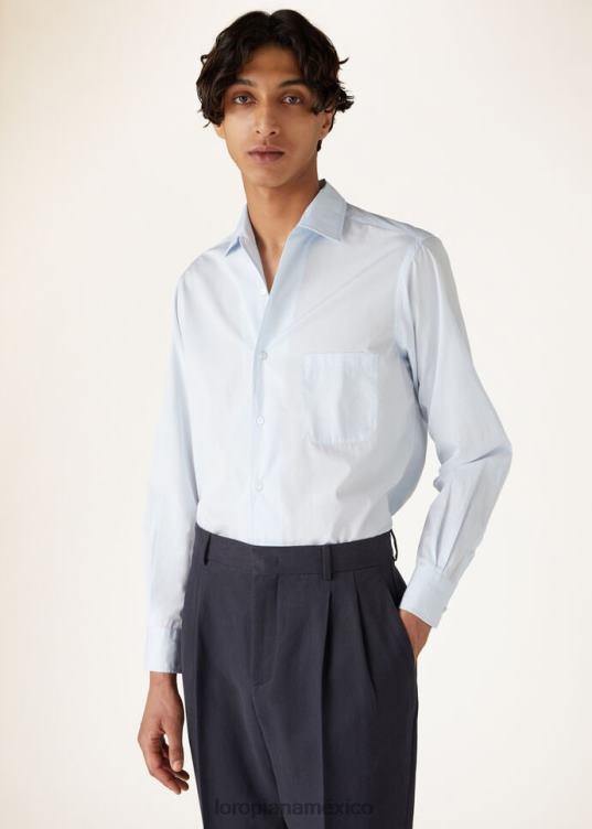 Loro Piana hombres camisa andré blanco óptico (1005) 2FPNR1051