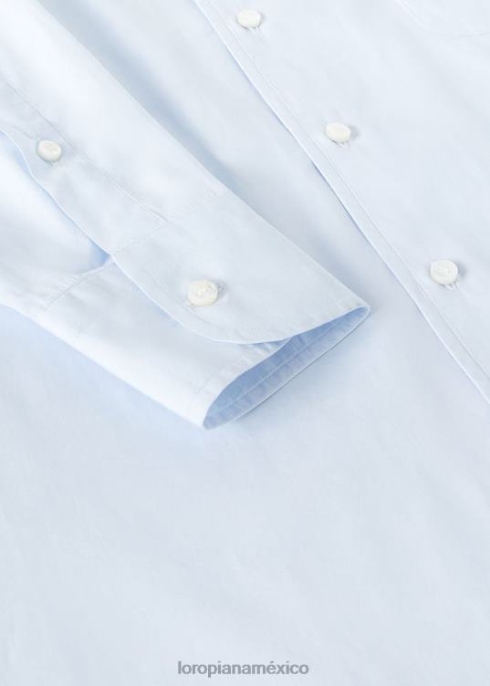 Loro Piana hombres camisa andré blanco óptico (1005) 2FPNR1051