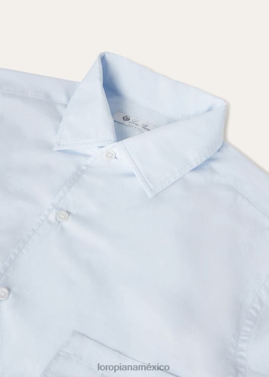 Loro Piana hombres camisa andré blanco óptico (1005) 2FPNR1051