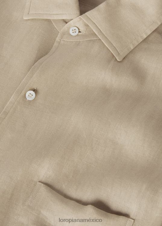 Loro Piana hombres camisa andré blanco óptico (1005) 2FPNR1053