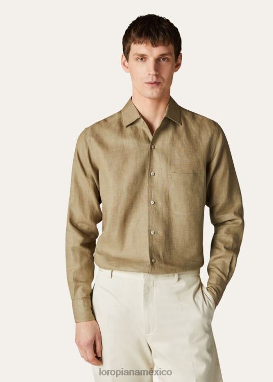 Loro Piana hombres camisa andré blanco óptico (1005) 2FPNR1065