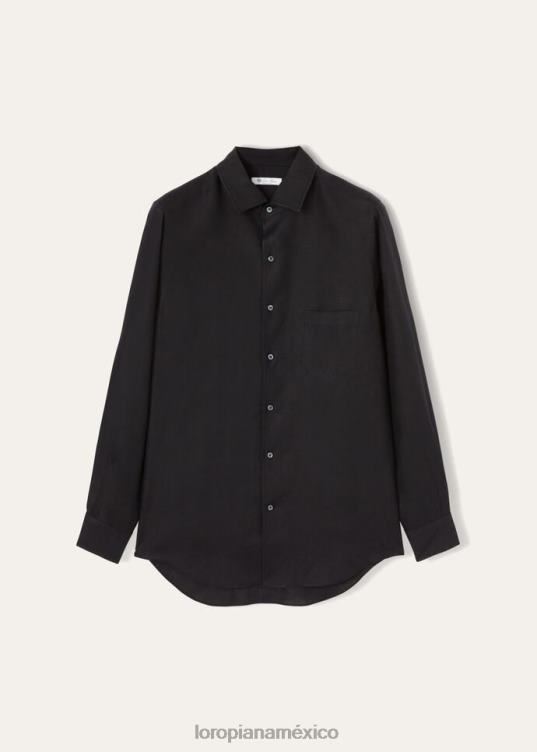 Loro Piana hombres camisa andré blanco óptico (1005) 2FPNR1068