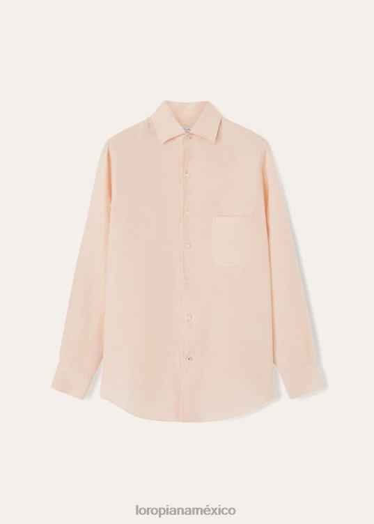 Loro Piana hombres camisa andré blanco óptico (1005) 2FPNR1079