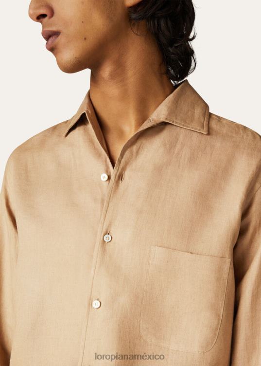 Loro Piana hombres camisa andré blanco óptico (1005) 2FPNR1081