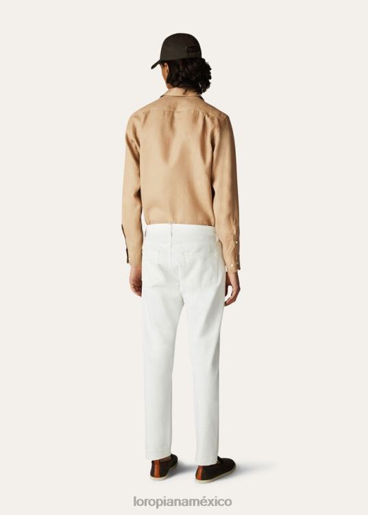 Loro Piana hombres camisa andré blanco óptico (1005) 2FPNR1081