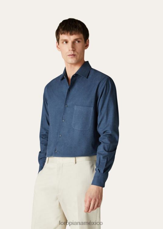 Loro Piana hombres camisa andré blanco óptico (1005) 2FPNR1083