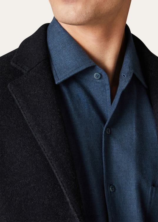 Loro Piana hombres camisa andré blanco óptico (1005) 2FPNR1083