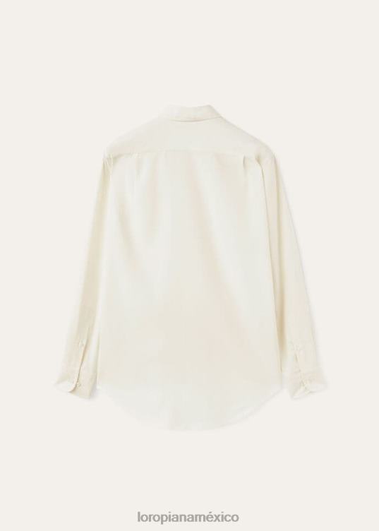 Loro Piana hombres camisa andré turrón (1230) 2FPNR1058