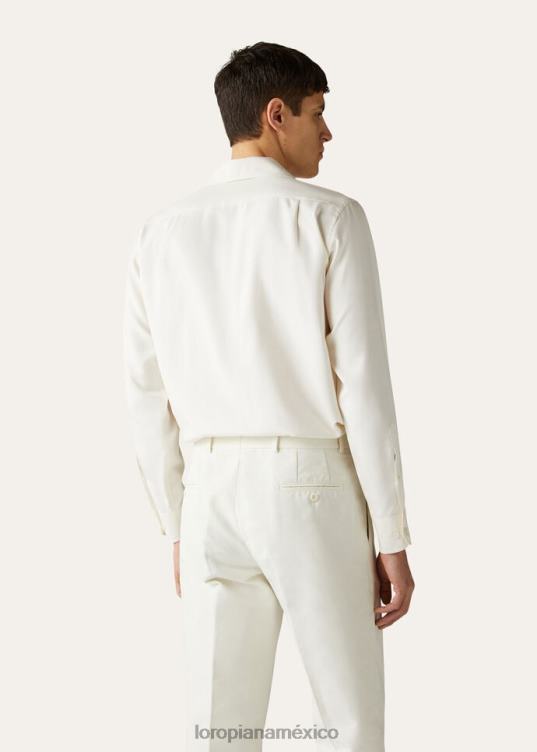 Loro Piana hombres camisa andré turrón (1230) 2FPNR1058