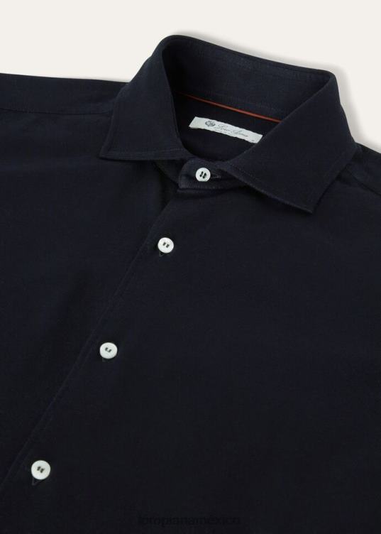 Loro Piana hombres camisa andres blanco óptico (1005) 2FPNR1056