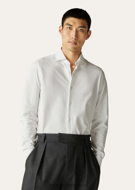 Loro Piana hombres camisa andres blanco óptico (1005) 2FPNR1074