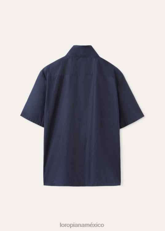 Loro Piana hombres camisa shikoku azul marino (w000) 2FPNR1043