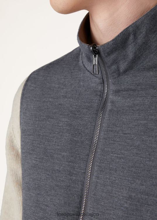 Loro Piana hombres chaleco ola del océano azul marino/azul marino (b0go) 2FPNR1186