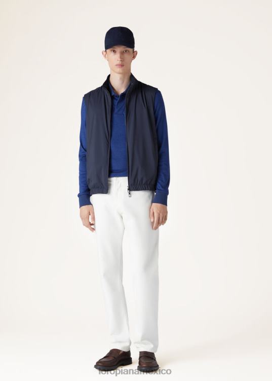 Loro Piana hombres chaleco ola del océano azul marino/azul marino (b0go) 2FPNR1190