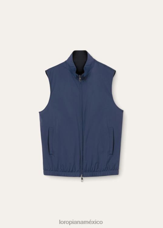 Loro Piana hombres chaleco ola del océano azul marino/azul marino (b0go) 2FPNR1199