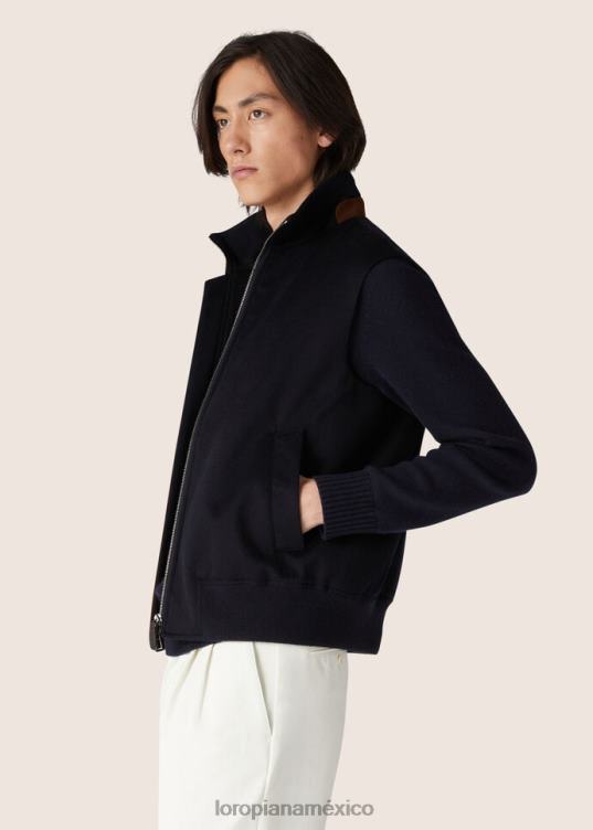 Loro Piana hombres chaleco telfer azul marino (w000) 2FPNR1196
