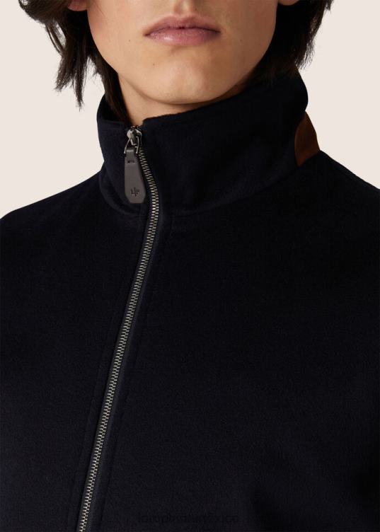 Loro Piana hombres chaleco telfer azul marino (w000) 2FPNR1196