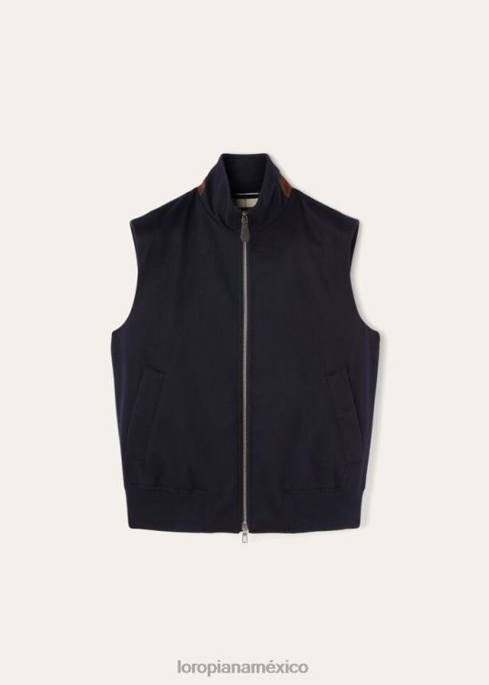 Loro Piana hombres chaleco telfer azul marino (w000) 2FPNR1196