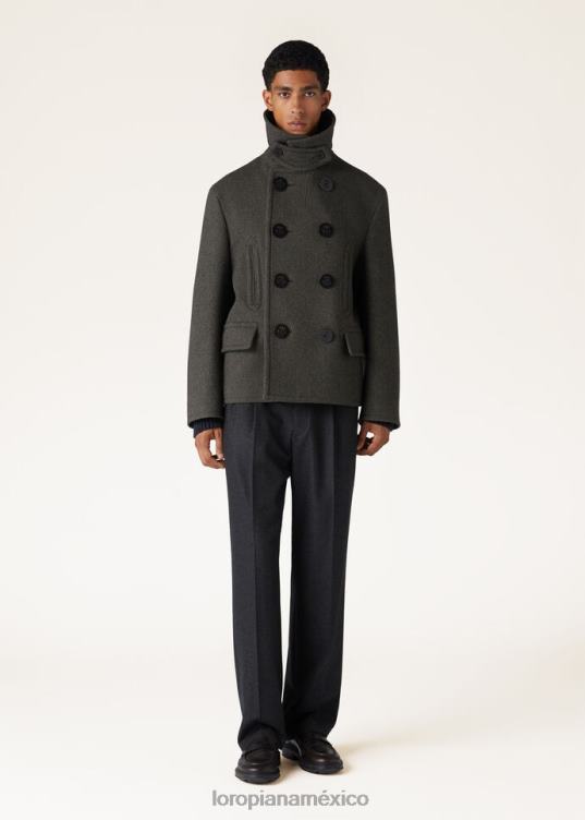 Loro Piana hombres abrigo de cóndor verde maleza (50xn) 2FPNR855