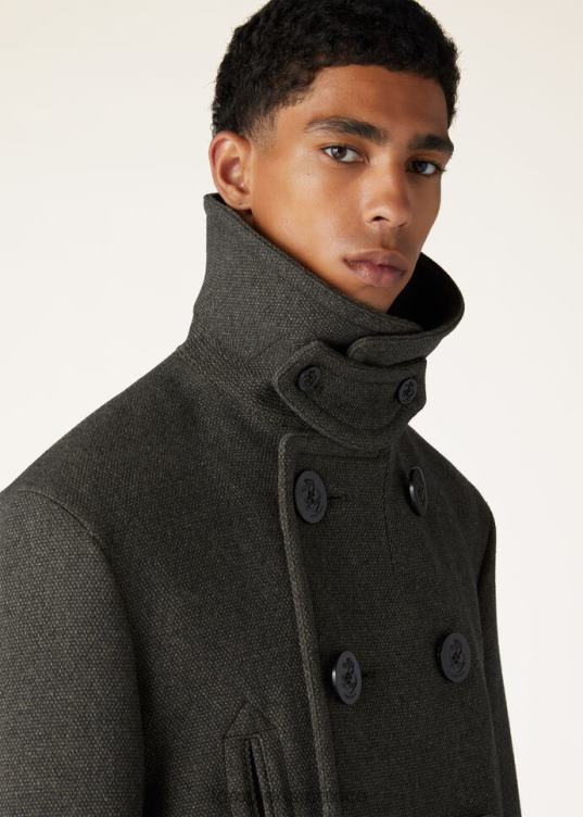 Loro Piana hombres abrigo de cóndor verde maleza (50xn) 2FPNR855