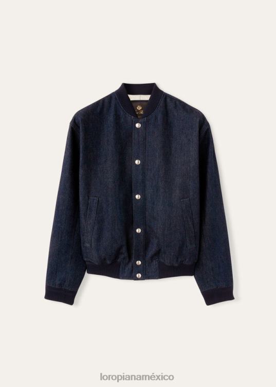 Loro Piana hombres bombardero adachi sombra azul (w0zp) 2FPNR863