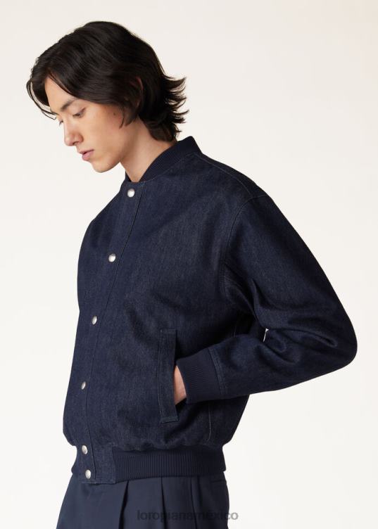 Loro Piana hombres bombardero adachi sombra azul (w0zp) 2FPNR863